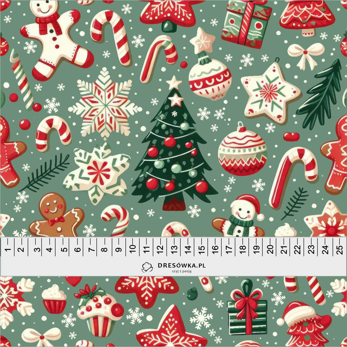 HAPPY CHRISTMAS WZ. 10 - French Terry mit Elasthan