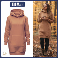 DIY Set - HOODIE "LUXA" MOCHA MOUSSE - XS/S