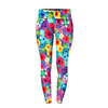 SPORTS LEGGINGS - COLORFUL ABSTRACTION pat. 2 - sewing set - L