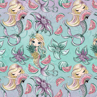 MERMAIDS AND WATERMELONS - Nylon fabric PUMI