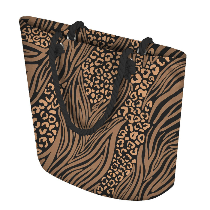 NÁKUPNÍ TAŠKA - ZVÍŘECÍ MIX / karamel - Sada šití