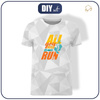 T-SHIRT MĘSKI - ALL YOU NEED US RUN / lód - single jersey L