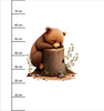 SLEEPING BEAR - panel (75cm x 80cm) SINGLE JERSEY PANEL