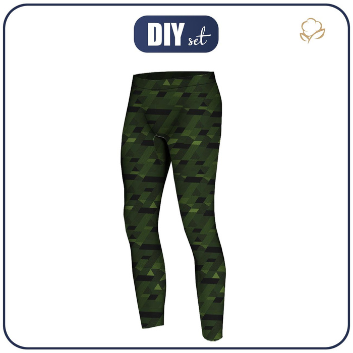HERREN THERMO LEGGINGS (JACK) - GEOMETRISCHER CAMOUFLAGE M. 1 - Nähset L