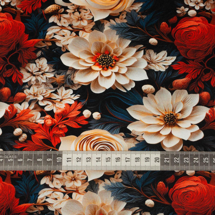 VIBRANT FLOWERS wz. 1 - single jersey