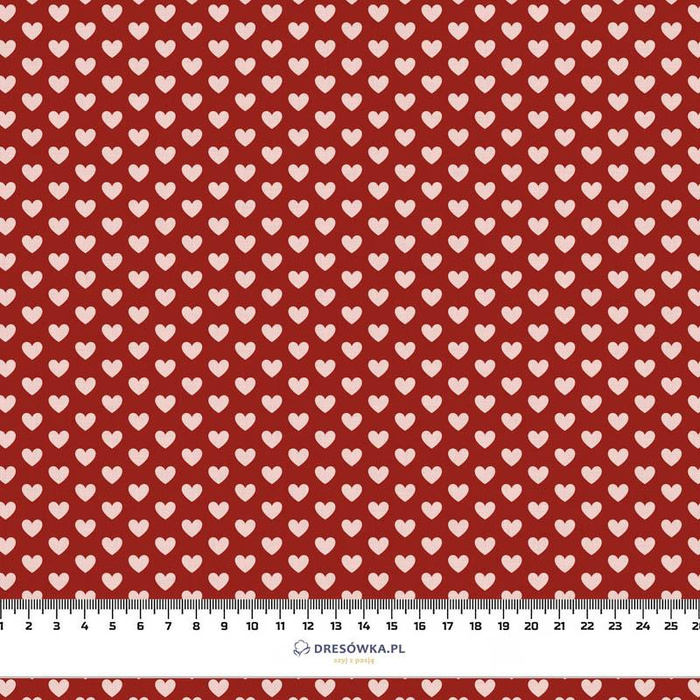 HERZCHEN / rot (VALENTINES HERZEN) - Wasserabweisende Webware