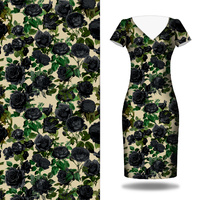 SCHWARZE ROSEN - Kleid-Panel krepp