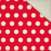 RED POLKA DOTS - Polster- Velours
