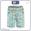 KURZE KINDERHOSE (RIO) - EINHÖRNER UND EISCREME / hellblau - Sommersweat (134/140)