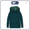 BLUZA DAMSKA (FURIA) NIETOPERZ Z KOMINEM - MELANŻ SZMARAGDOWY / MEHNDI 2.0 - zestaw do uszycia/ CYRANECZKA
