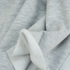 Brushed cotton fleece knit with elastane - MELANGE LIGHT GREY
