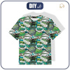 KID’S T-SHIRT - COMIC BOOK (green - blue) - single jersey (104/110)
