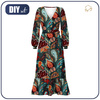 WRAP FLOUNCED DRESS (ABELLA) - COLORFUL PASILEY - sewing set XXL