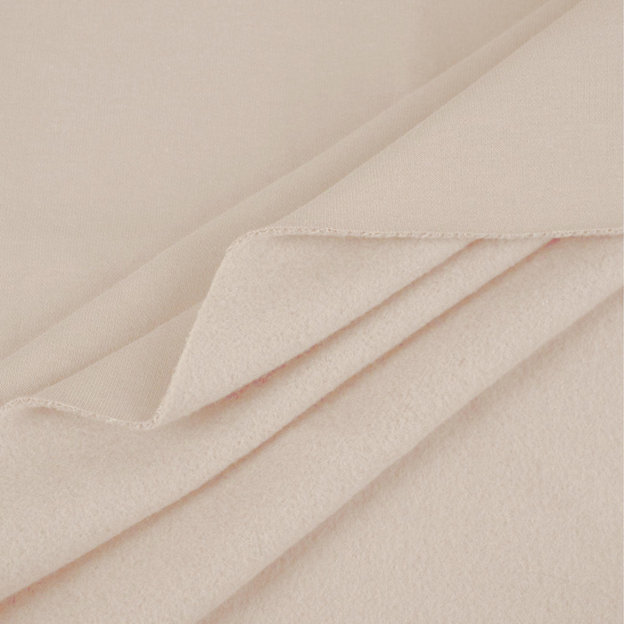 D-55 LIGHT BEIGE - thick brushed sweatshirt D300