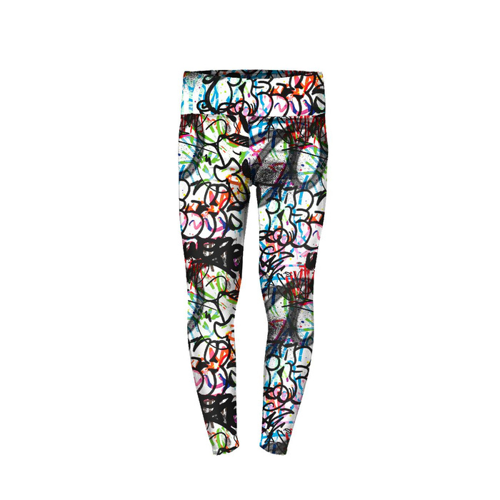 GIRLS THERMO LEGGINGS (DORA) - STREET ART pat. 4  - sewing set