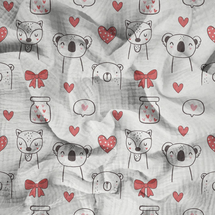 VALENTINE'S DAY 18 - Muślin bawełniany