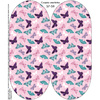 "Beanie" cap - BUTTERFLIES PAT. 5 / pink (PURPLE BUTTERFLIES) 54-56