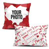 DEKO-KOPFKISSEN -  I LOVE YOU - MIT IHREM EIGENEN FOTO - Nähset