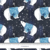 WHITE BEARS IN SWEATERS / navy (ENCHANTED WINTER) - brushed knitwear with elastane ITY