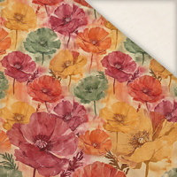 FLOWERS PAPAYA ORANGE WZ. 2 - Slub Weave