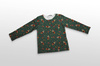 UMBRELLAS AND MUSHROOMS / bottle green (RED PANDA’S AUTUMN) - looped knit fabric with elastane ITY
