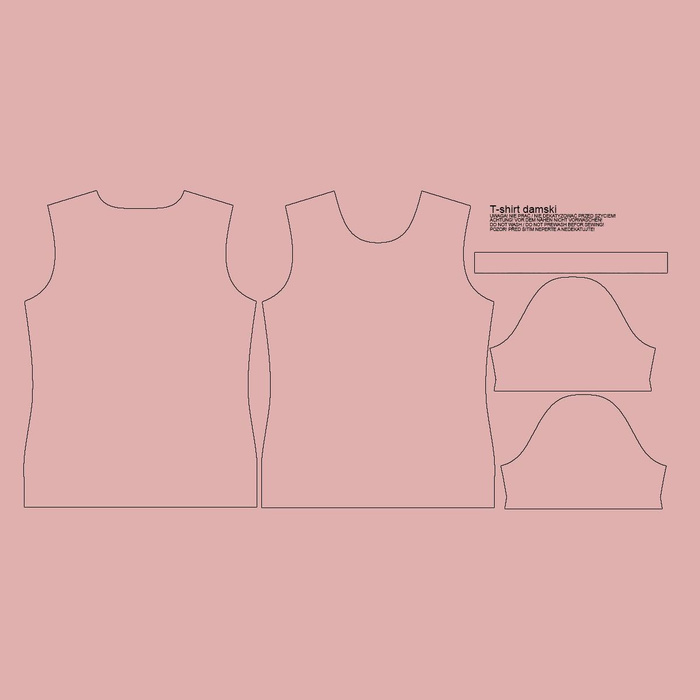 DAMEN T-SHIRT - B-05 ROSE QUARTZ - Single Jersey 