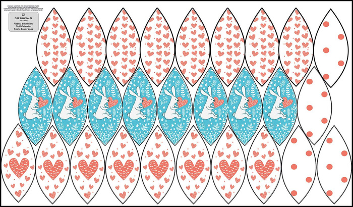 7 OSTEREIER NÄHSET - VERLIEBTE KANINCHEN