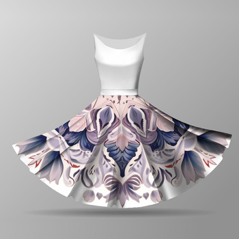 WATERCOLOR FLORAL MS. 1 - groß Tellerrock-Panel