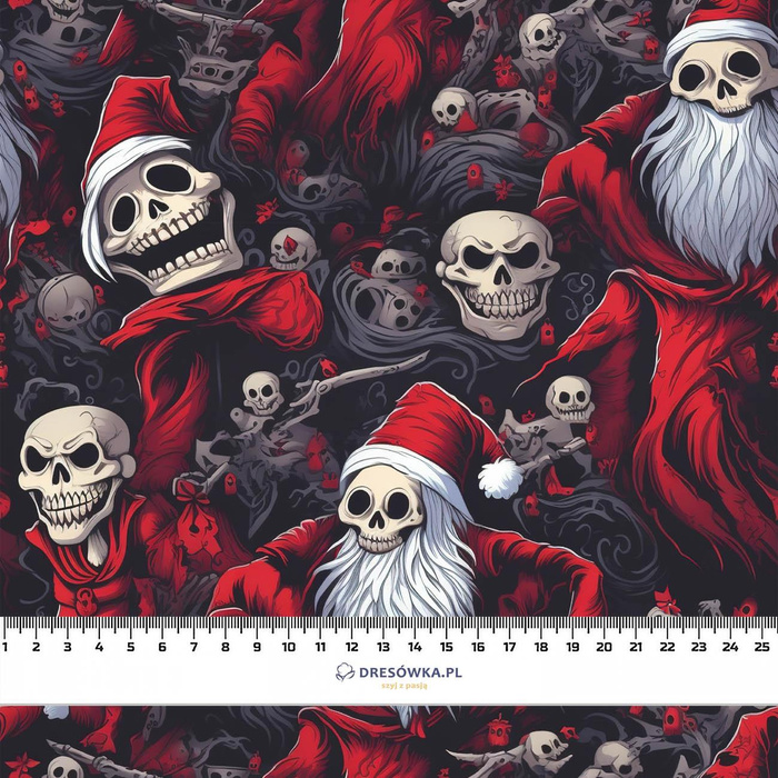 SCARY CHRISTMAS - teplákovina počesaná s elastanem ITY