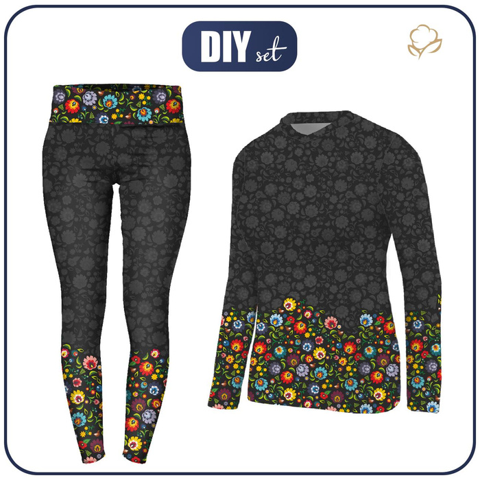 THERMO WOMEN'S SET (JANE) - LOWICZ FOLKLORE / black - sewing set XXXL