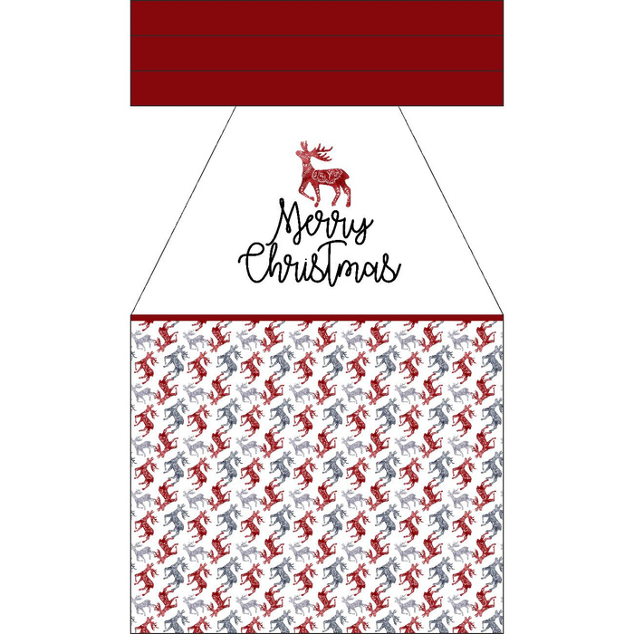 ŚWIĄTECZNY FARTUSZEK - RENIFERY (NORDIC CHRISTMAS)