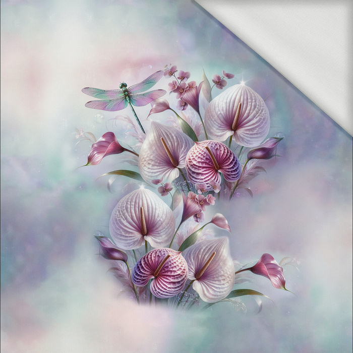 PASTEL BLOOM WZ. 4 - panel (60cm x 50cm) looped knit