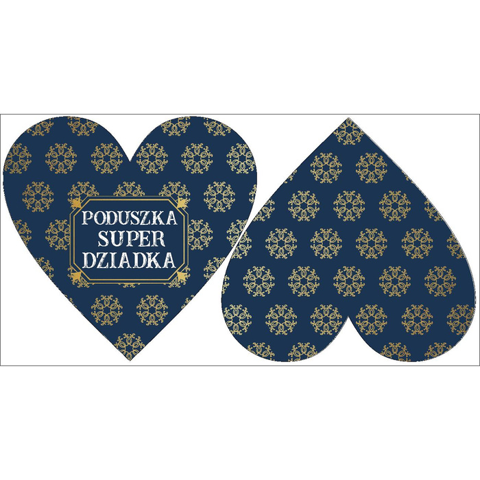 DECORATIVE PILLOW HEART - PODUSZKA SUPER DZIADKA