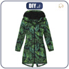 WOMEN'S PARKA (ANNA) - PALM LEAVES pat. 4 / black - softshell XL