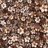 FLOWERS WZ.8/ Mocha Mousse  - looped knit fabric