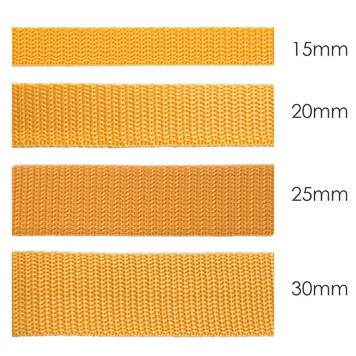 Webbing tape 25 mm - mustard