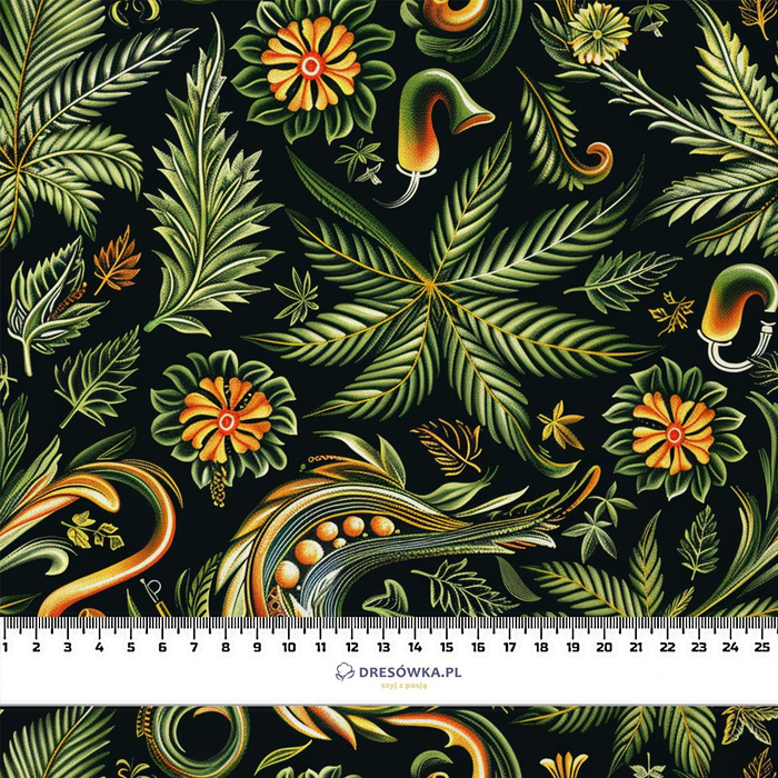 Hemp leaves WZ. 3- single jersey with elastane ITY