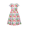 KID'S DRESS "MIA" - HUMMINGBIRDS AND FLOWERS - sewing set