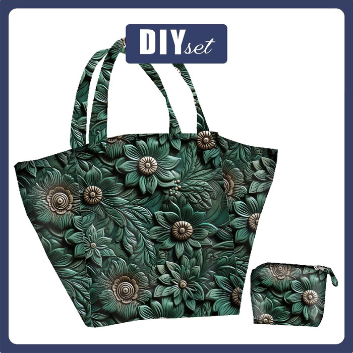 XL Tasche mit Utensilientasche 2 in 1 - LEATHER PATTERN MS.14 - Nähset