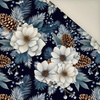 WINTER FLOWERS WZ.6- Welur tapicerski