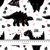 BLACK DINO / ARR - Cotton woven fabric