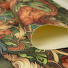 ART NOUVEAU CATS & FLOWERS M. 3 - dickes geprägtes Kunstleder