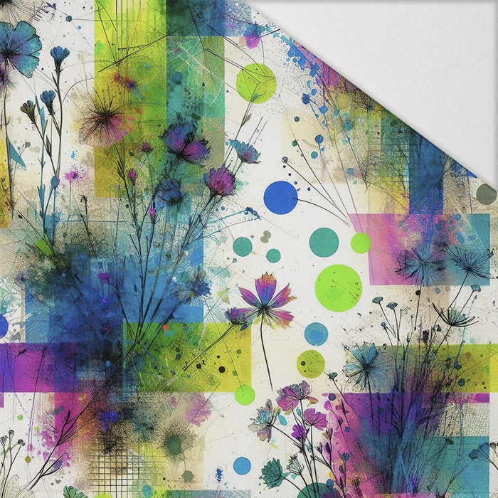 FLORAL REVERIE WZ. 8 - Hydrofobowa dzianina drapana 