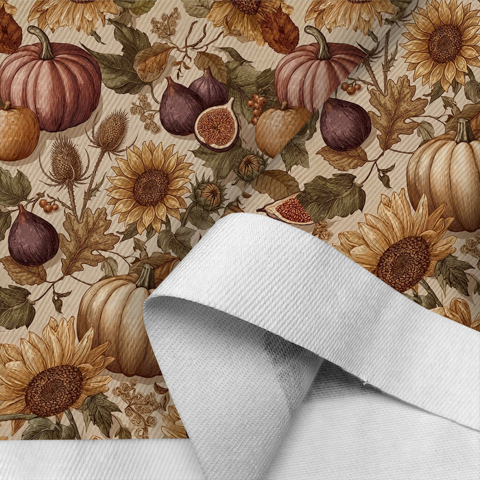 AUTUMN FLOWERS WZ. 28 - Drelich bavlněný