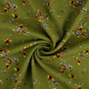 SMALL FLOWERS / KIWI - Viscose with linen weave
