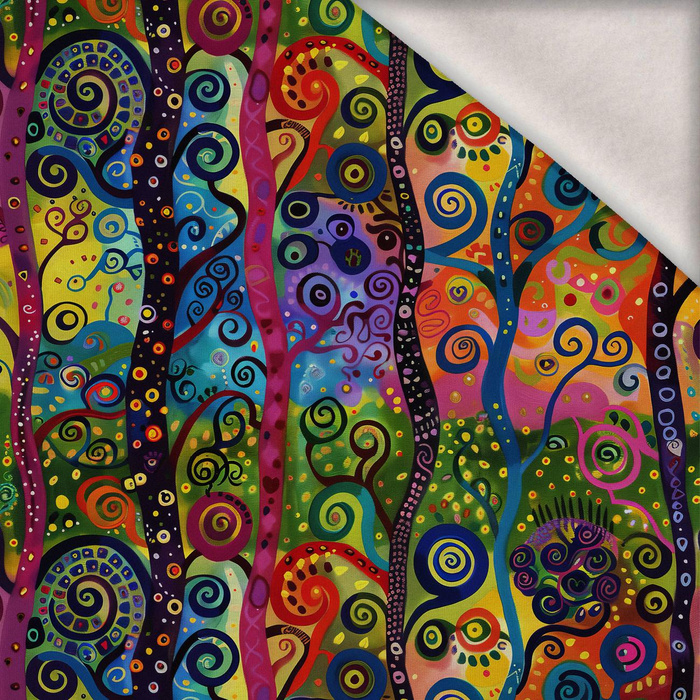 NEON FLOWERS WZ.2 - dzianina drapana z elastanem ITY