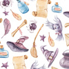 MAGIC WORLD pat. 3 (MAGIC SCHOOL) - Cotton woven fabric