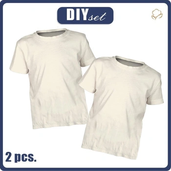 2-PACK - BASIC KINDER T-SHIRT - VANILLA - Nähset