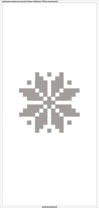 KISSEN 45x45 - ALPIN BLUME / grau - Nähset