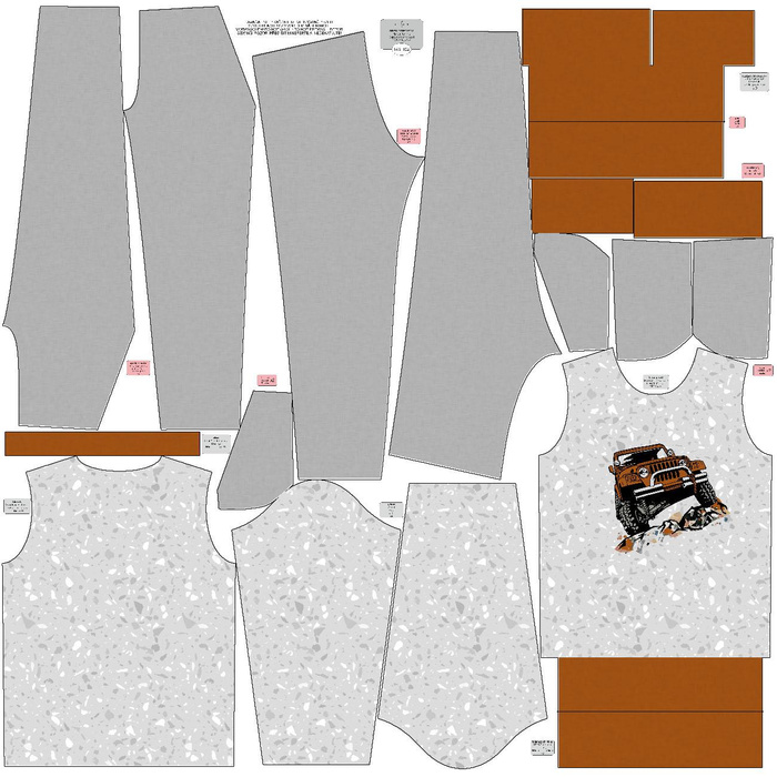 Jogginganzug für Kinder (MILAN) - JEEP / TERRAZZO - Nähset